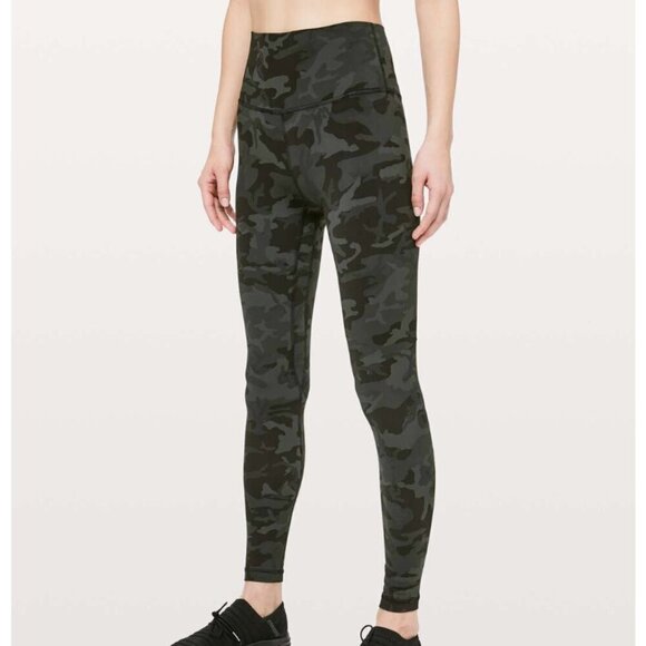 Lululemon Align Pant *Full Length 28" Incognito Camo Multi Gator Green - Picture 5 of 5